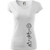 Hory bicykel úsmev - Dámske tričko Pure - 3XL ( Biela ) Hory bicykel úsmev - Dámske tričko Pure - 3XL ( Biela )