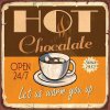 Ceduľa Hot Chocolate 30x30 cm Plechová tabuľa Ceduľa Hot Chocolate 30x30 cm Plechová tabuľa