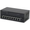 Switch Gigabit 8port, kovový čierny ROLINE montáž na STENU 155 x 86 x 26 mm Switch Gigabit 8port, kovový čierny ROLINE montáž na STENU 155 x 86 x 26 mm