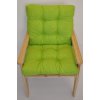 Nábytek PEGAS Polstr na zahradní křeslo s nízkým opěradlem - látka světle zelený melír Nábytek PEGAS Polstr na zahradní křeslo s nízkým opěradlem - látka světle zelený melír