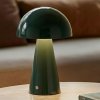 Lindby LED dobíjacia stolná lampa Nevijo, zelená, Ø20 cm, USB, stmievač - 10030087 Lindby LED dobíjacia stolná lampa Nevijo, zelená, Ø20 cm, USB, stmievač - 10030087