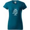 Handel Tričko - Závitová láska Farba: benzínovomodrá, Veľkosť: M, Strih trička: dámsky Handel Tričko - Závitová láska Farba: benzínovomodrá, Veľkosť: M, Strih trička: dámsky