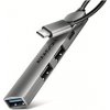 AXAGON HUE-STC, 4x USB ALU STRIP hub, 1x USB-A 5Gbps, 2x USB-A & 1x USB-C 480Mbps, kábel USB-C 12cm AXAGON HUE-STC, 4x USB ALU STRIP hub, 1x USB-A 5Gbps, 2x USB-A & 1x USB-C 480Mbps, kábel USB-C 12cm