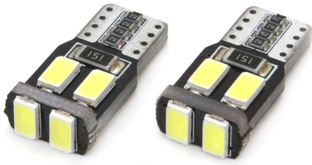 AMiO LED žiarovky CANBUS 6SMD-2 5730 T10 (W5W) White 01622