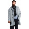 Ombre pánsky kabát sivý klasický po kolená OM-COWC-0120 Ombre pánsky kabát sivý klasický po kolená OM-COWC-0120