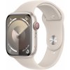 Chytré hodinky Apple Watch Series 9 45mm Cellular Hviezdne biely hliník s hviezdne bielym športovým remienkom - S/M (MRM83QC/A)