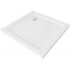 Mexen Flat štvorec slim sprchová vanička 100 x 100 cm, biela, chrómový sifón - 40101010 Mexen Flat štvorec slim sprchová vanička 100 x 100 cm, biela, chrómový sifón - 40101010