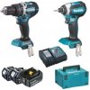 Makita - 18V AKU súprava príklepovej vŕtačky a rázového uťahovača, 3x aku LXT 5,0 Ah, nabíjačka DLX2180TJ1 Makita - 18V AKU súprava príklepovej vŕtačky a rázového uťahovača, 3x aku LXT 5,0 Ah, nabíjačka DLX2180TJ1