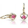 Cutie Jewellery Detské zlaté náušnice srdiečka C1943Z Ruby Dark Cutie Jewellery Detské zlaté náušnice srdiečka C1943Z Ruby Dark