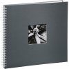 HAMA 2113 album klasický špirálový FINE ART 36x32 cm, 50 strán, šedý, biele lis