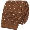 Bubibubi Hnedá pletená kravata so vzorom Bubibubi Hnedá pletená kravata so vzorom