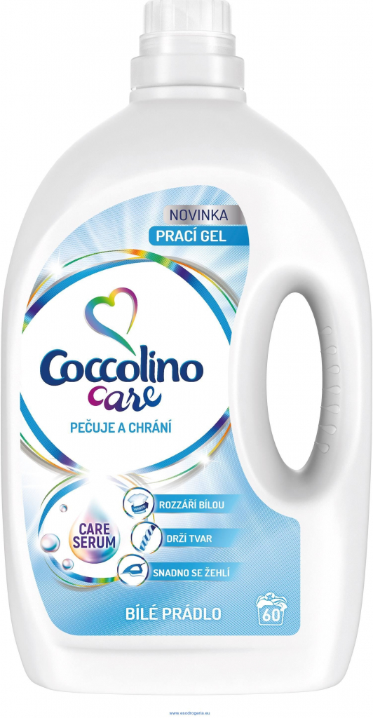 Coccolino Care Biele oblečenie tekutý prací prípravok 60 PD 2,4 l