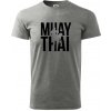 Nápis Muay Thai - Klasické pánske tričko vyššej gramáže - S ( Tmavosivý melír ) Nápis Muay Thai - Klasické pánske tričko vyššej gramáže - S ( Tmavosivý melír )