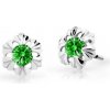 Cutie Jewellery Detské náušnice z bieleho zlata C2213-30-X-2 zelená Cutie Jewellery Detské náušnice z bieleho zlata C2213-30-X-2 zelená