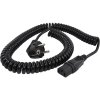 HAWA IEC prepojovací kábel čierna 3.8 m špirálový kábel R6504