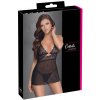 Cottelli Lingerie Babydoll XL s čipkou a tangami, čierna sieťka Cottelli Lingerie Babydoll XL s čipkou a tangami, čierna sieťka