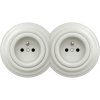 | Kliklap - Dvojitá retro zásuvka s rámikom 230 V biela | 2xKA0008+2xKA0006 | Kliklap - Dvojitá retro zásuvka s rámikom 230 V biela | 2xKA0008+2xKA0006