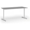 Kancelársky stôl PRIMO BETA, 160x80 cm, biela podnož, grafit Kancelársky stôl PRIMO BETA, 160x80 cm, biela podnož, grafit