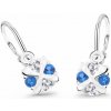 Cutie Jewellery Detské náušnice z bieleho zlata C2153-10-X-2 modrá Cutie Jewellery Detské náušnice z bieleho zlata C2153-10-X-2 modrá
