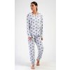 Dámské pyžamo dlouhé Stars - šedá - XL Dámské pyžamo dlouhé Stars - šedá - XL