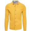 Pánska slim fit košeľa v horčicovej farbe žltá XXL DStreet 5904056386369 Pánska slim fit košeľa v horčicovej farbe žltá XXL DStreet 5904056386369