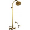 Sprchový systém RAV SLEZÁK Morava s kohútikovou batériou stará mosadz MK381.0/3SM Sprchový systém RAV SLEZÁK Morava s kohútikovou batériou stará mosadz MK381.0/3SM