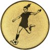 Ženský futbal: Emblém - Nálepka na trofej Ø 25mm zlatá Ženský futbal: Emblém - Nálepka na trofej Ø 25mm zlatá