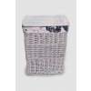 Vingo Biely hranatý prútený kôš na bielizeň s vekom Rozmery (cm): 40x30, v. 52 Vingo Biely hranatý prútený kôš na bielizeň s vekom Rozmery (cm): 40x30, v. 52