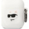 Karl Lagerfeld Pouzdro Karl Lagerfeld KLA2RUNCHH Apple AirPods 2/1 kryt bílý/bílý Silikonová hlava Choupette 3D Karl Lagerfeld Pouzdro Karl Lagerfeld KLA2RUNCHH Apple AirPods 2/1 kryt bílý/bílý Silikonová hlava Choupette 3D