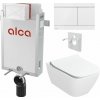 Sada Alcadrain pre montáž na stenu, toaleta Smyle Sq., sedadlo s tlačidlom, nerezová oceľ/biela FUN-WHITE KAE157 1 set Sada Alcadrain pre montáž na stenu, toaleta Smyle Sq., sedadlo s tlačidlom, nerezová oceľ/biela FUN-WHITE KAE157 1 set