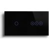 BSEED Smart WiFi vypínač s dotykovým stmievačom, sklenený panel 157 mm 1 Čierna BSEED Smart WiFi vypínač s dotykovým stmievačom, sklenený panel 157 mm 1 Čierna