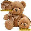LeanToys Plyšová hračka Velký medvídek s mašlí Hnědá 40 cm LeanToys Plyšová hračka Velký medvídek s mašlí Hnědá 40 cm