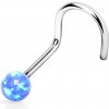 Steel Edge Piercing do nosu SENOSE17 Farba: Modrá Steel Edge Piercing do nosu SENOSE17 Farba: Modrá