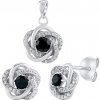 Stříbrný set šperků ROSALYN - náušnice a přívěsek s přírodním safírem a Brilliance Zirconia Stříbrný set šperků ROSALYN - náušnice a přívěsek s přírodním safírem a Brilliance Zirconia