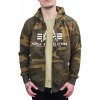 Alpha Industries Basic Zip Hoody Camo pánska mikina Olive Camo