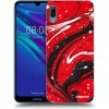 Púzdro Picasee silikónové Huawei Y6 2019 - Red black čiré