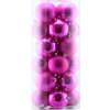 DECOLED Plastové gule priemer 8 cm ružové 12× lesklá 12× matná