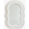 Art deco moderné zrkadlo - Biele - s vlnitým plyšovým rámom - 70x50 cm Art deco moderné zrkadlo - Biele - s vlnitým plyšovým rámom - 70x50 cm