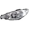 ACI PEUGEOT 206 6/03 -11/05 predné svetlo H7+H7 s blikačkou (el. ovládané) číra optika L