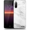 Picasee silikónový čierny obal pre Sony Xperia 10 II - White marble Picasee silikónový čierny obal pre Sony Xperia 10 II - White marble