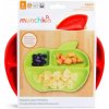 Munchkin Set barevných dělených talířů ve tvaru jablka ks