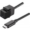 Modul USB 3.1 CF/CM, Keystone, 0.5m, čierny Modul USB 3.1 CF/CM, Keystone, 0.5m, čierny