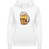 AWDis Hoodie Mikina - Napenený pivný pohár - Arktická biela - XL - Dámske AWDis Hoodie Mikina - Napenený pivný pohár - Arktická biela - XL - Dámske
