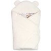 Baránková zavinovačka s kapucňou bavlna/baránok, Teddy Boucle - Srnka smotana Baránková zavinovačka s kapucňou bavlna/baránok, Teddy Boucle - Srnka smotana