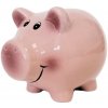 Pokladnička keramické ružové prasiatko 11,5 cm – milá ozdoba a úschova úspor Pokladnička keramické ružové prasiatko 11,5 cm – milá ozdoba a úschova úspor