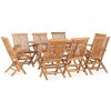 Zostava záhradného nábytku z dreva VidaXL, hnedá, 9-dielna Zostava záhradného nábytku z dreva VidaXL, hnedá, 9-dielna