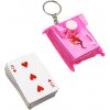 Prívesok na kľúče, hracie karty, ružové Prívesok na kľúče, hracie karty, ružové