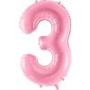 PartyDeco Fóliový balón narodeninové číslo 3 ružový 86cm (Narodeninový fóliový balón číslo tri, vhodný na plnenie vzduchom aj héliom.) PartyDeco Fóliový balón narodeninové číslo 3 ružový 86cm (Narodeninový fóliový balón číslo tri, vhodný na plnenie vzduchom aj héliom.)