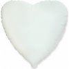 Flexmetal Fóliový balón Srdce saten Biele 43 cm Flexmetal Fóliový balón Srdce saten Biele 43 cm