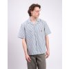Carhartt WIP Leavel pánska pruhovaná košel'a krátky rukáv blue river